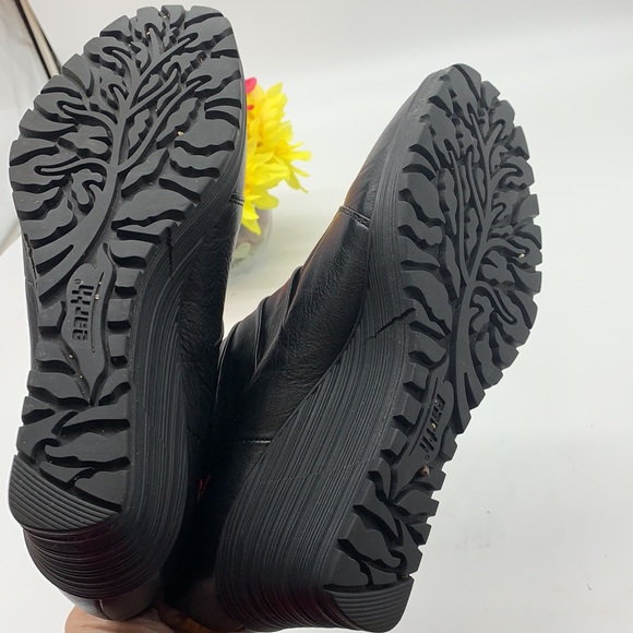 Earth Dune Black Leather Wedge Bootie / Sz 10 - Picture 8 of 8